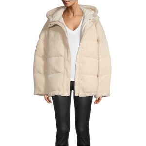 Good American Beige Puffer Jacket